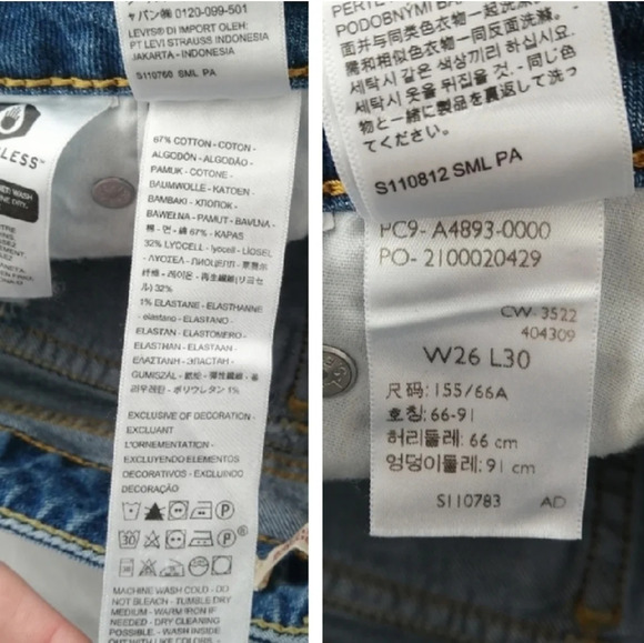 Levi's Noughties Bootcut Flare Jeans in See No More Wash Low Rise Y2K 2000s 26 - Picture 14 of 16